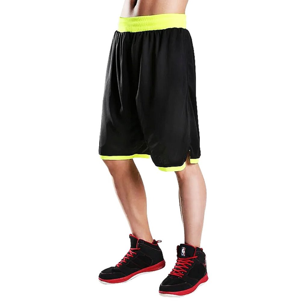 NEW DOUBLE BASKETBALL SHORTS SIZE LARGE SPORTS RUNNING STRETCHY LONG BREATHABLE